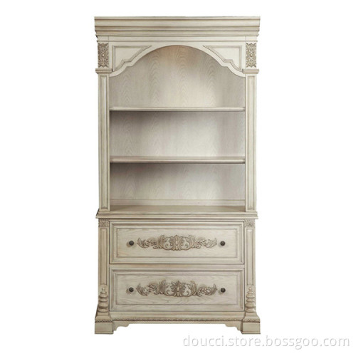 Vintage French style wood bookcase closet book cases